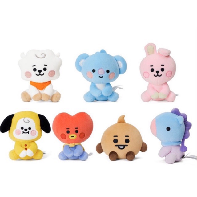 Sẵn Tata, Cooky, Chimmy, Rj) Baby Sitting Doll Gấu Bông Bt21 (20Cm) Chính  Hãng – Đồ Chơi Trẻ Em