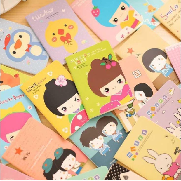 Sổ Tay Ghi Chú Giấy Kẻ Ly Tiện Lợi Bìa Dễ Thương Giá Rẻ TOHAVA ST01