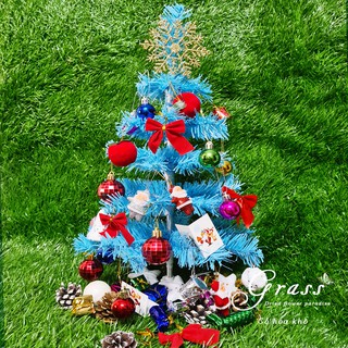 Cây thông noel full phụ kiện mini đẹp 50cm, để bàn làm việc, bàn học, phòng khách, phòng ngủ