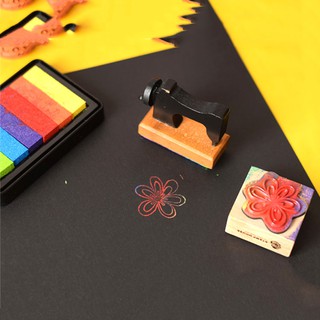 Hộp Mực in dấu 6 màu Trang trí Sổ tay Nhật ký Thiệp Handmade Trang trí Album Ảnh Bảng Visionboard