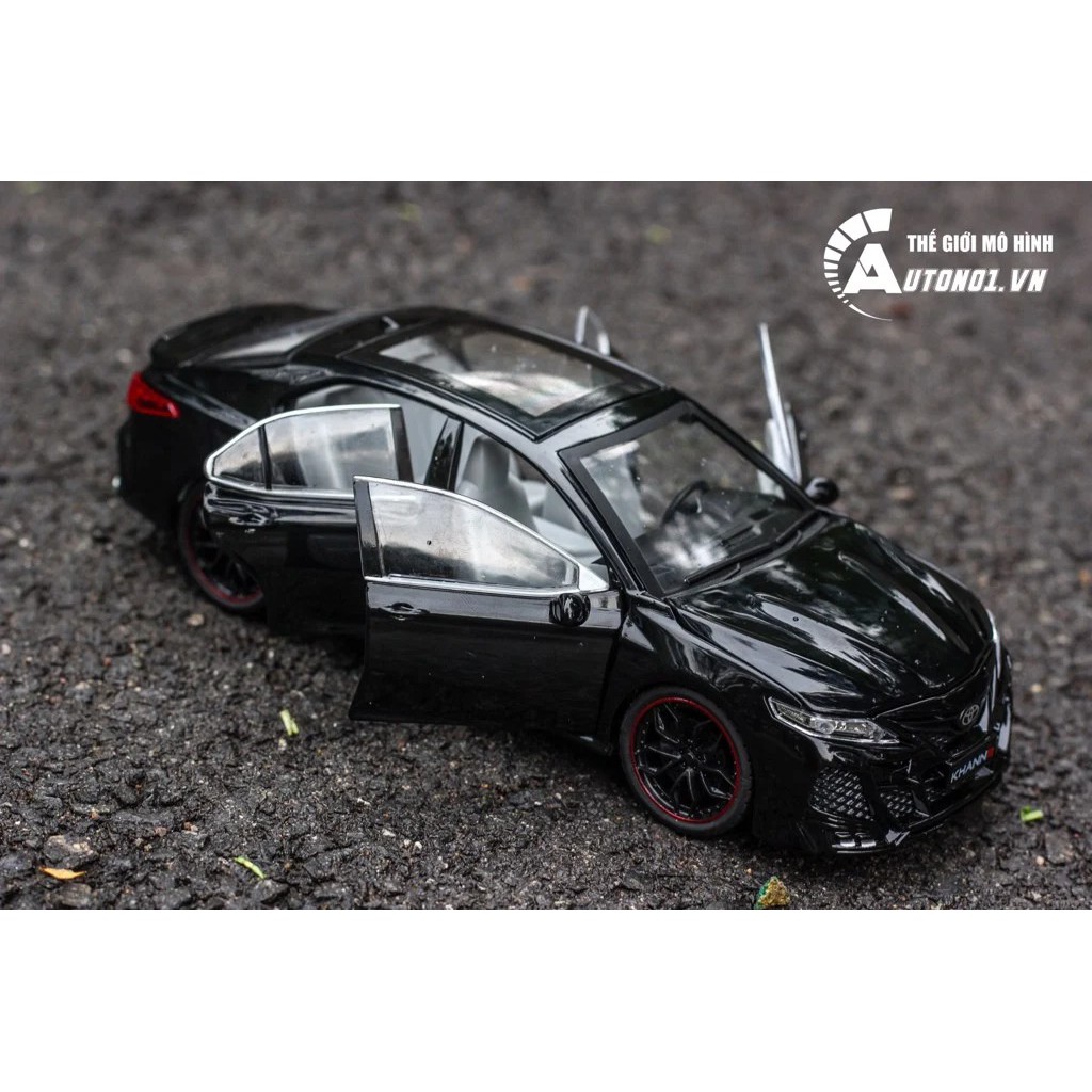 MÔ HÌNH XE TOYOTA CAMRY KHANN BLACK 1:24 HENGTENG MODEL 6780