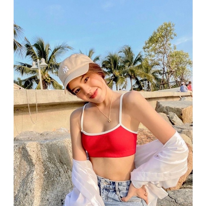 ÁO GÂN CROP 2 DÂY (3 màu)