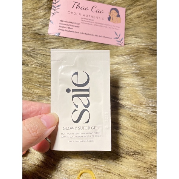 2ml ] Saie - Kem Lót Bắt Sáng Saie Glowy Super Gel Dewy Illuminating Fluid 5k/goi