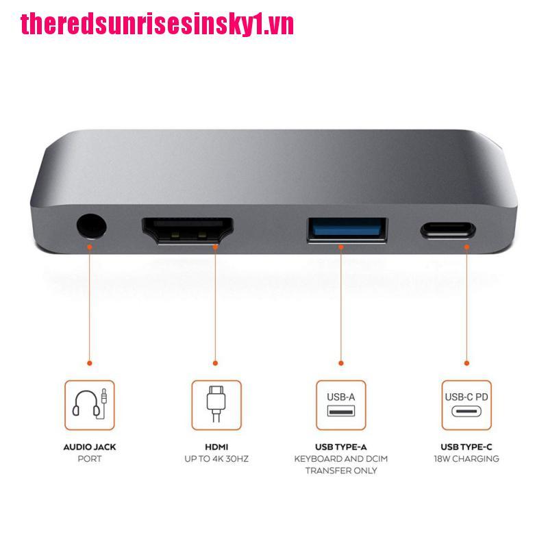 (3C) Giắc Chuyển Đổi Usb C Sang 3.5mm Tai Nghe 4k Hdmi Pd Dongle Cho Ipad Pro