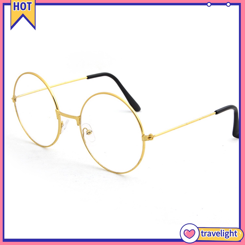 Mắt Kính Gọng Tròn Bằng Kim Loại Phong Cách Vintage Dành Cho Nam Và Nữ