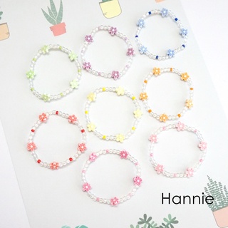 🌺 HANA 🌺 - Vòng tay hologram charm hoa handmade đơn giản (Đỏ/Hồng/Tím/Vàng/Cam/Xanh lá/Xanh biển)
