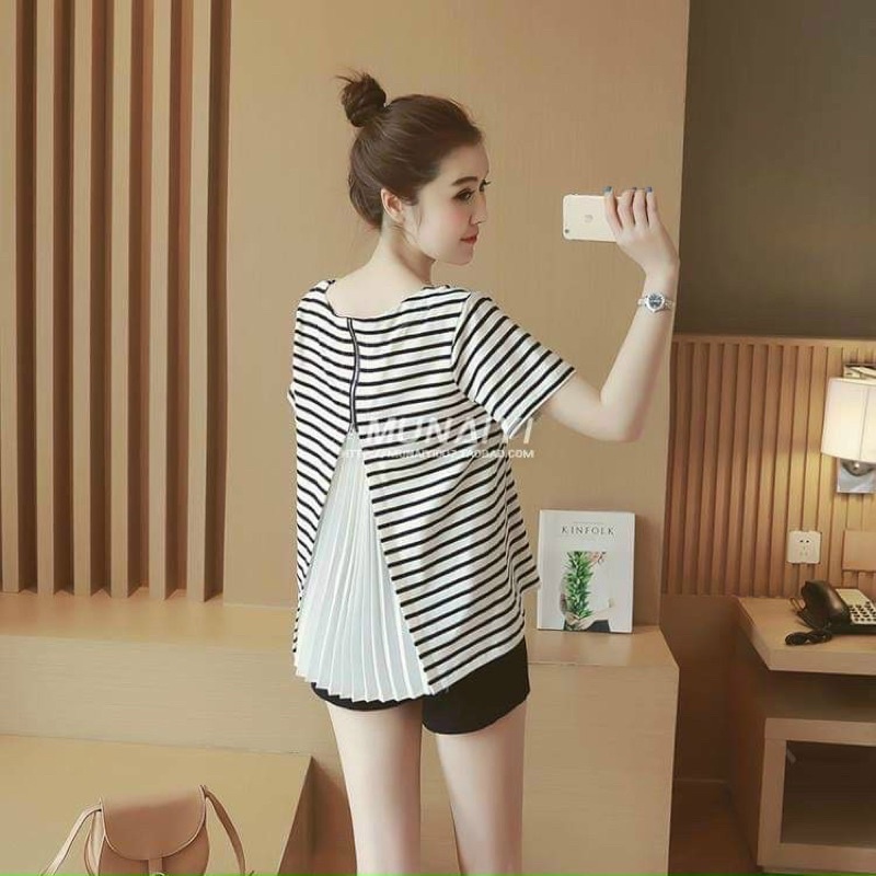 Áo bầu công sở kẻ siêu xinh