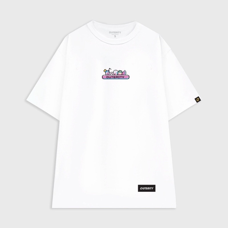 Áo thun tay lỡ Pixel icon Tee Outerity 116W form rộng unisex phong cách Ulzzang