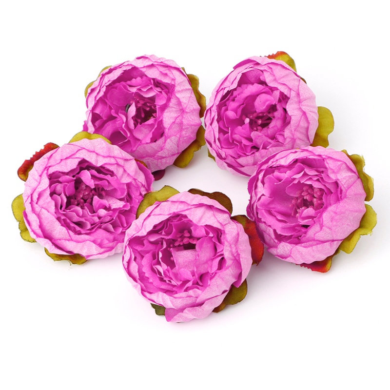 Bộ 5 Bông Hoa Mẫu Đơn Nhân Tạo Trang Trí Nội Thất