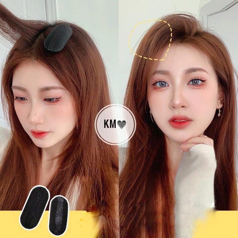 Kẹp độn phồng tóc mái Hàn Quốc có 2 miếng mút xốp