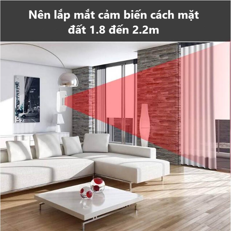 Chuông Cửa Cảm Biến Chuyển Động Hồng Ngoại Home Utilities Chuông Báo Khách Báo Động Chống Trộm 60 Kiểu Nhạc