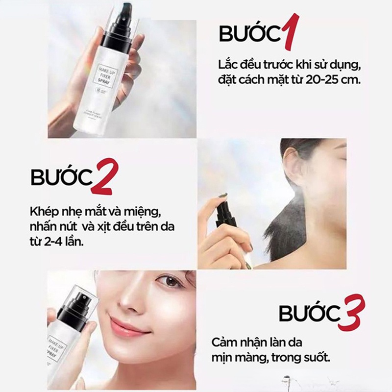 Chai Xịt Cố Định Lớp Trang Điểm Lấp Lánh Chống Thấm Nước Và Mồ Hôi Không Gây Dị Ứng