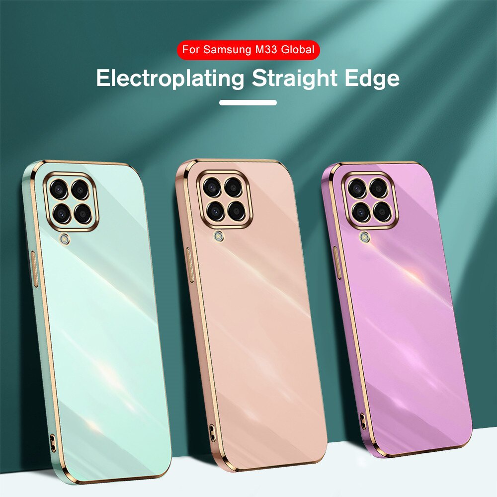 Ốp Điện Thoại Silicon Chống Sốc Mạ Viền Cho Samsung Galaxy M33 5G 2022 6.6" Sumsung M
