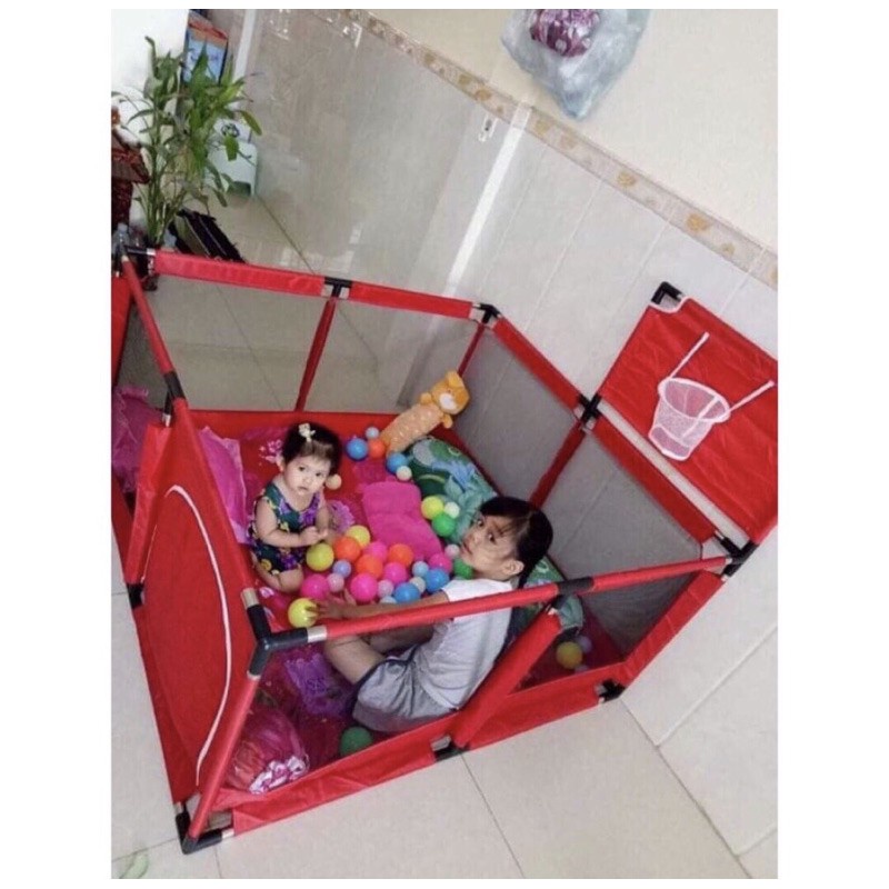Quây cũi kiêm nhà bóng, quây cũi vải khung ninox