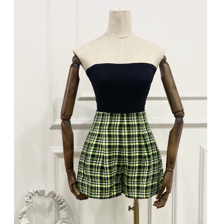 Quần short nữ họa tiết kẻ caro cá tính, năng động , thiết kế cao cấp TK Fashion - QSK211.21