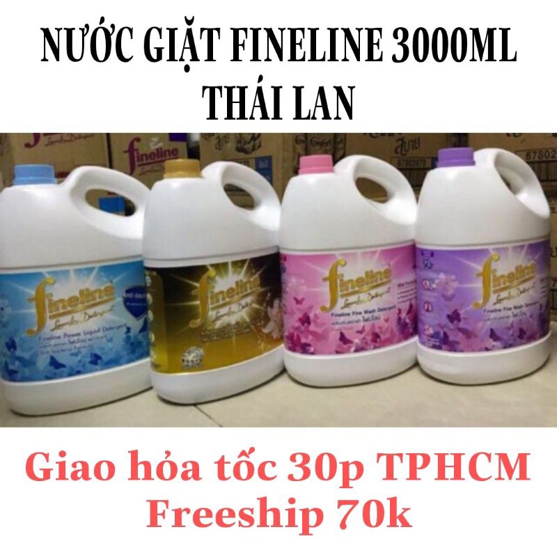 [Tem chính hãng] Nước giặt xả Thái Lan FineLine can 3000ml