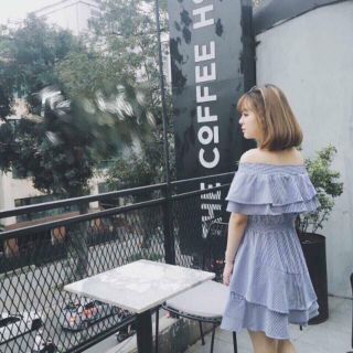 Đầm Trễ Vai Bèo- Hàng Thiết Kế