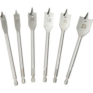 BỘ 6 MŨI KHOAN KHOÉT GỖ ĐUÔI CÁ 10-25MM