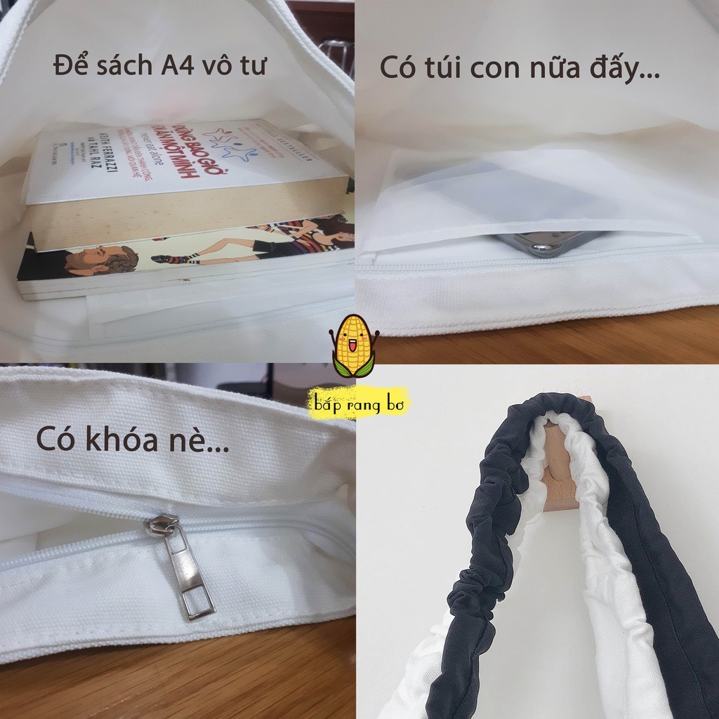 Túi Đeo Chéo Nữ vải canvas Túi Đeo Vai đi học đi chơi phong cách Hàn Quốc