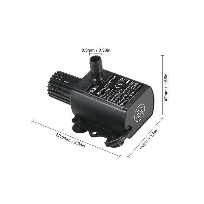 Bơm Chìm 12v 400Lít/h - BƠM chìm USB 5V 250Lít/h- Bơm chế lọc hồ cá