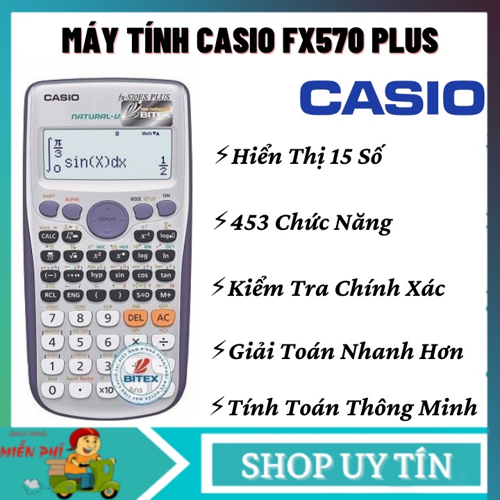 Máy tính casio - Máy tính cầm tay casio FX-570ES Plus New - Bảo hành 12 tháng