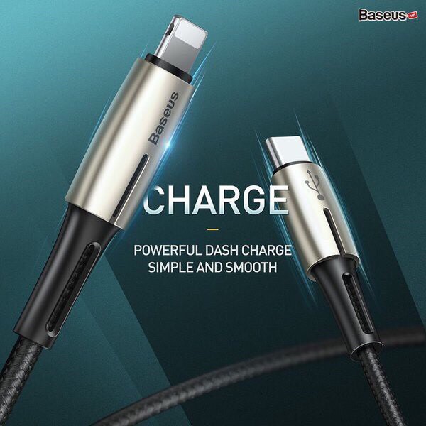 Cáp sạc nhanh C to L hỗ trợ sạc nhanh 20W Baseus Metal đầu bộc kim loại chắc chắn