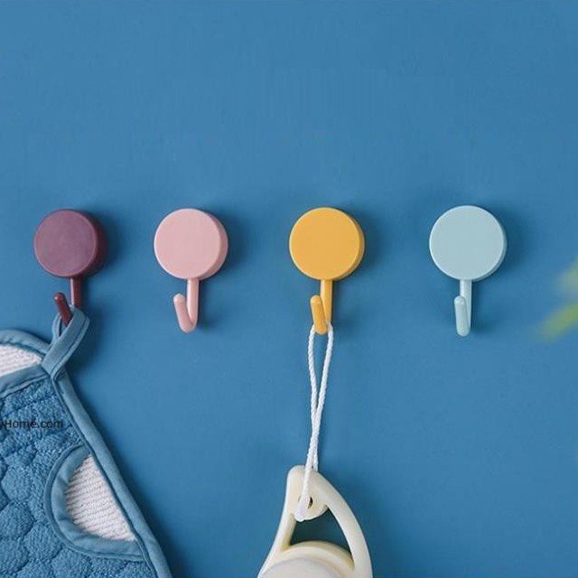 Combo 5 Móc Tròn Dán Tường Treo Đồ Đa Năng - Móc Gắn Tường Trang Trí Decor Nhà Cửa Nhiều Màu Sắc 88251