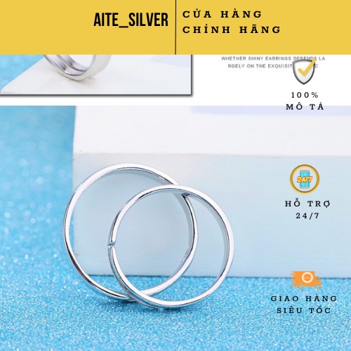 Nhẫn đôi bạc mạ phiên bản Hàn Quốc | Nhẫn cặp nam nữ tình yêu khắc trên thân nhẫn mạ bạc_Aite_Silver