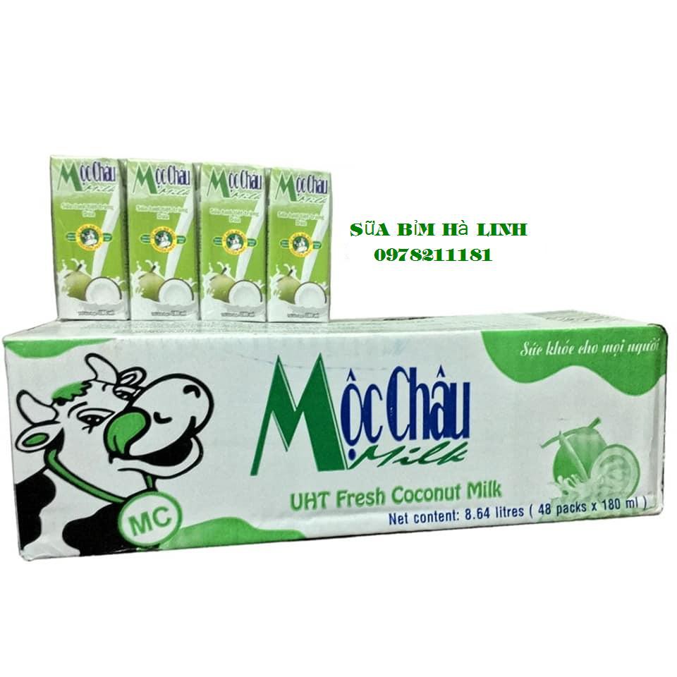 Sữa Tươi Tiệt Trùng Mộc Châu Có Đường (thùng 48 hộp) Hộp 110ml