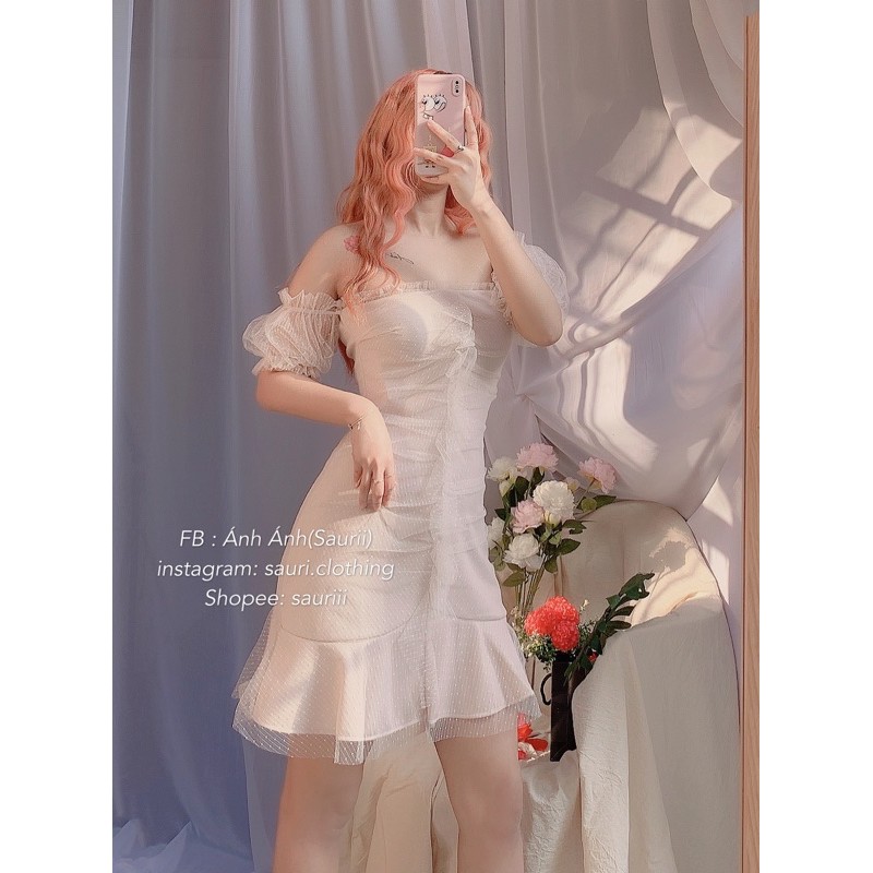 🖤Đầm tiểu thư ren ulzzang trễ vai lưới ngắn xinh xắn vintage retro|Đầm ôm body dự tiệc đuôi cá quyến rũ sang chảnh | BigBuy360 - bigbuy360.vn