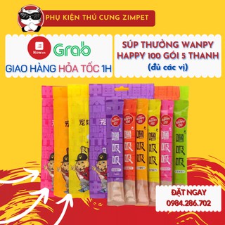 Súp thưởng Wanpy Happy 100 cho mèo - gói 5 thanh 14g - Snack bánh thưởng cho thú cưng