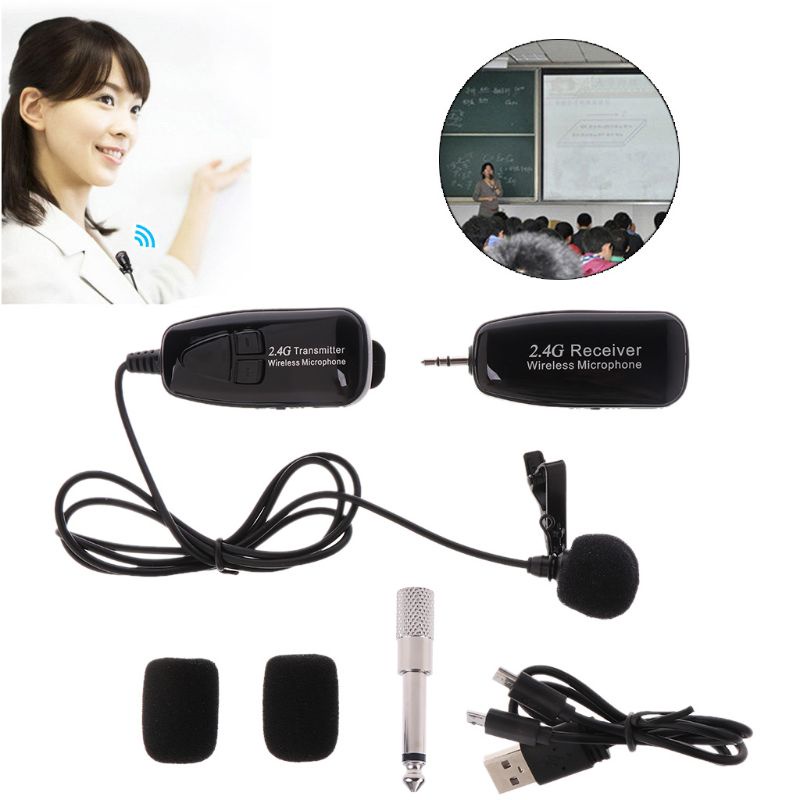 Micro Cài Áo Không Dây zzz 2.4G Có Kẹp Gắn Cổ Áo Dùng Cho Đàn Guitar