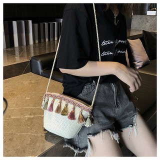 Túi cói thổ cẩm vintage