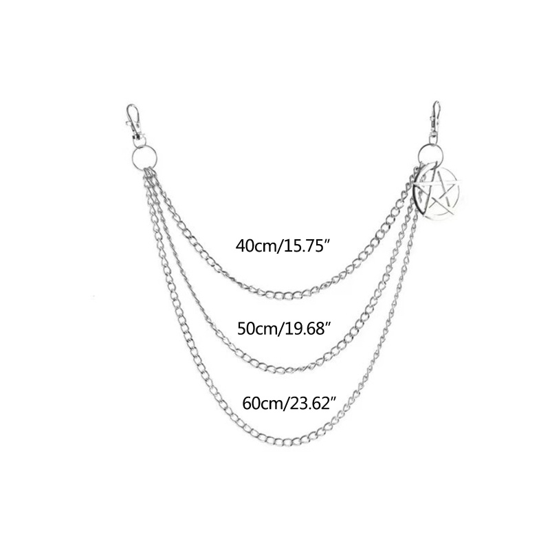 Dây Xích Đeo Hông Nhiều Lớp Phong Cách Punk Hip Hop Cá Tính