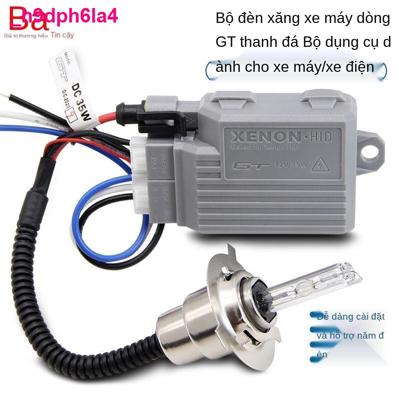 Đèn xeBộ đèn xenon xe máy Shilan chính hãng 12V cải tiến pha chiếu xa và gần bóng siêu sáng