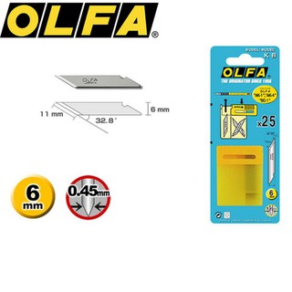 Lưỡi dao trổ thay thế OLFA KB (25 lưỡi)