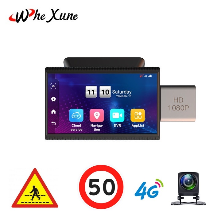 Camera hành trình ô tô Wifi, 4G đọc biển báo giao thông Whexune F8 Plus