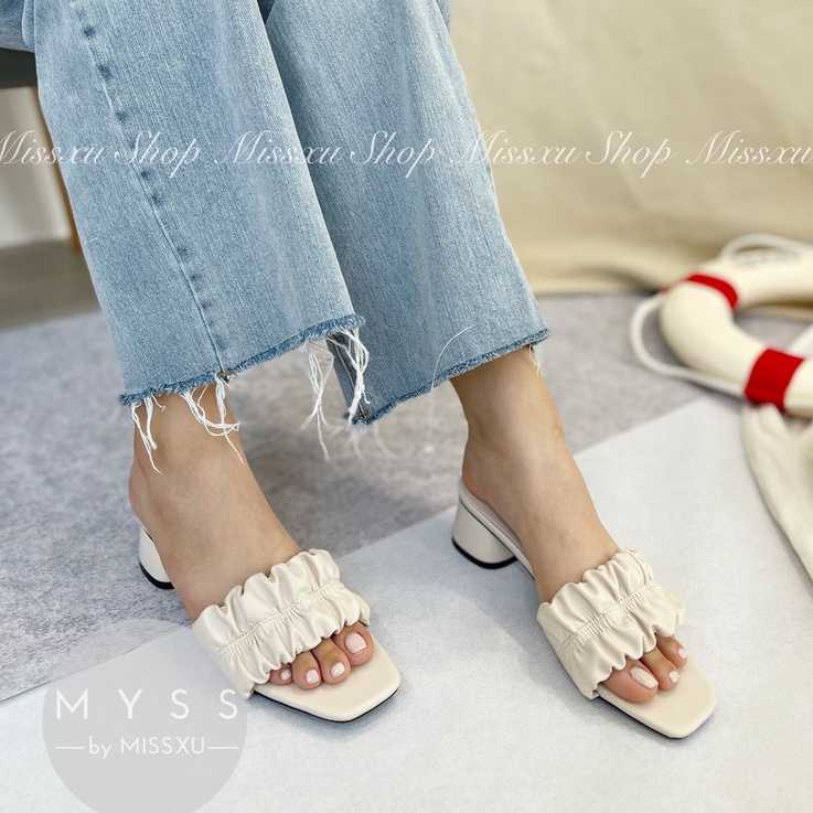 Giày sục quai nhún bèo 5cm thời trang MYSS - SU90