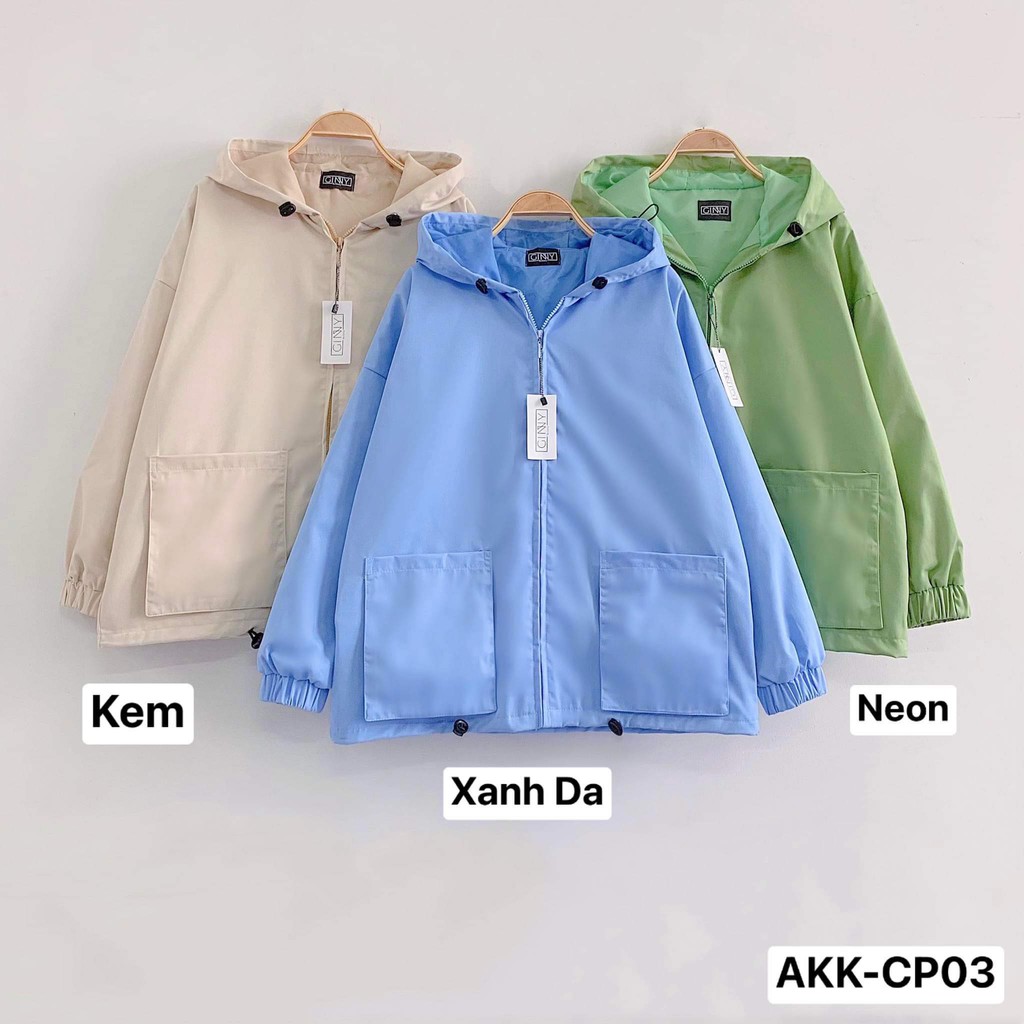 Áo khoác kaki Ulzzang 2 lớp TR| Áo chống nắng 2 lớp có mũ