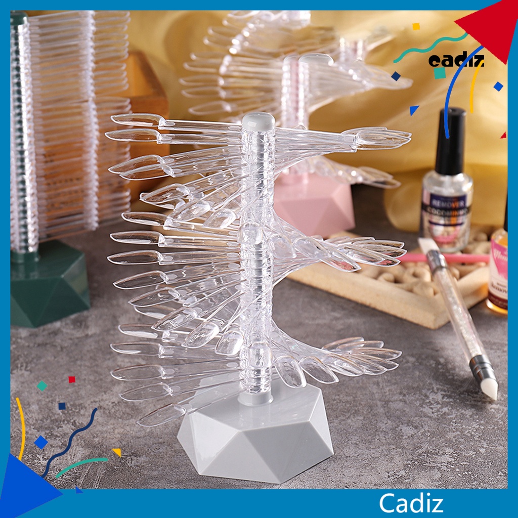 1 Bộ Giá Đỡ Trưng Bày Móng Tay Giả Xoắn Ốc Gọn Nhẹ Tái Sử Dụng Được DIY