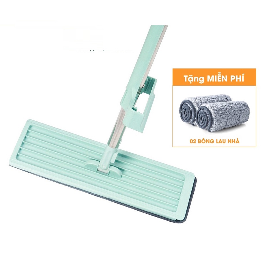 Cây lau nhà tự vắt thông minh, chổi lau nhà  DEPOT xoay 360 độ tiện lợi vệ sinh nhà cửa TẶNG 2 BÔNG LAU