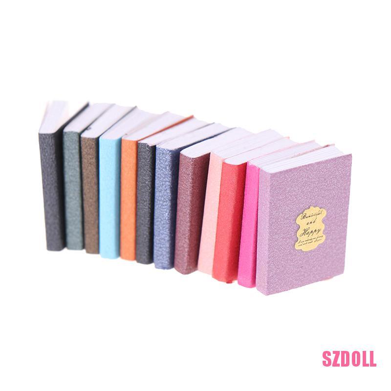 Set 12 Cuốn Sách Mini Tỉ Lệ 1:12 Dùng Để Trang Trí Nhà Búp Bê