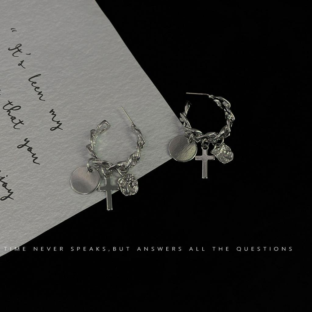 Bông Tai Mặt Hình Tròn Phong Cách Hiphop Thời Trang 22861