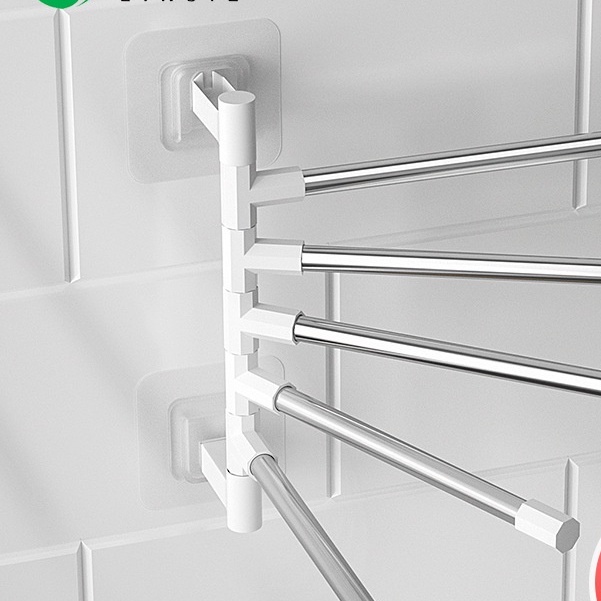 PVN44834 Giá treo khăn dán tường thiết kế xoay 180 độ Móc treo đồ inox Kệ để đồ nhà tắm giá treo quần áo tiện ích Giá Rẻ
