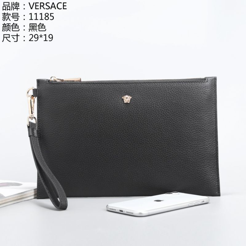 Ví ngang cầm tay da sần versace mẫu cổ điển