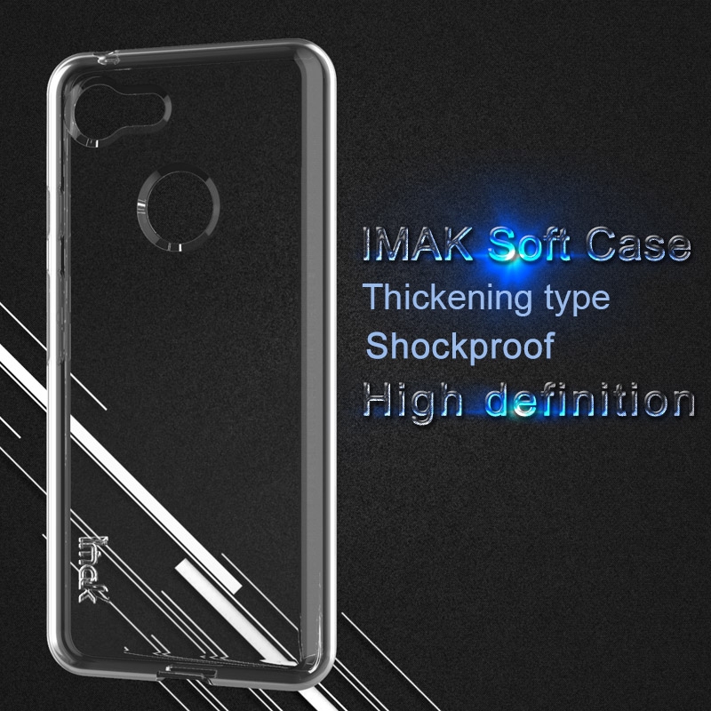 Ốp điện thoại Imak TPU mềm + silicon trong suốt chống sốc cho Google Pixel 3 XL / Pixel3