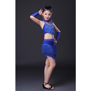 Đầm khiêu vũ latin cổ yếm đính hạt