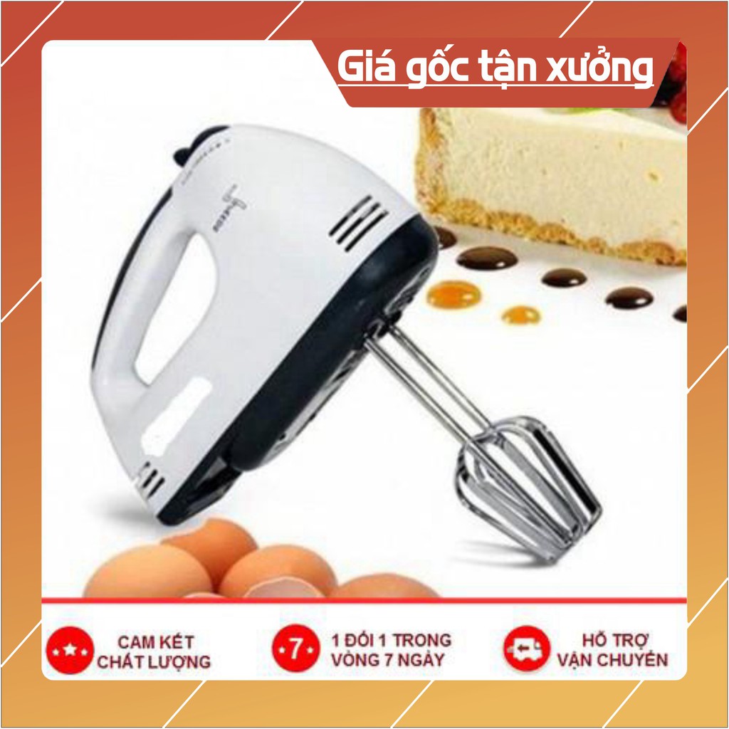 Máy Đánh Trứng Cầm Tay, Máy Đánh Trứng Mini 7 Tốc Độ Cực Mạnh Kèm 4 Thanh Đánh Trứng - Bảo Hành 6 tháng