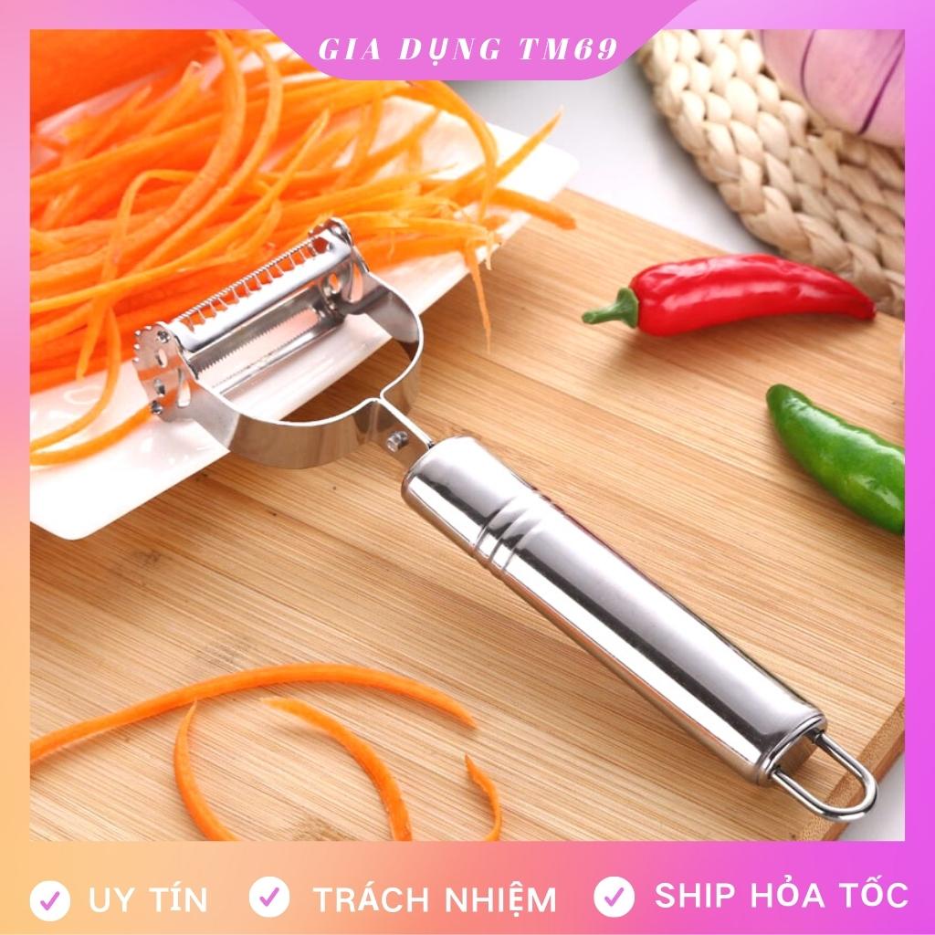 Nạo Rau Củ Đa Năng Inox 3 Trong 1 Siêu Tiện Lợi Nhà Bếp, Dụng Cụ Bào Rau Củ Hoa Quả Bào Sợi Gọt Cắt