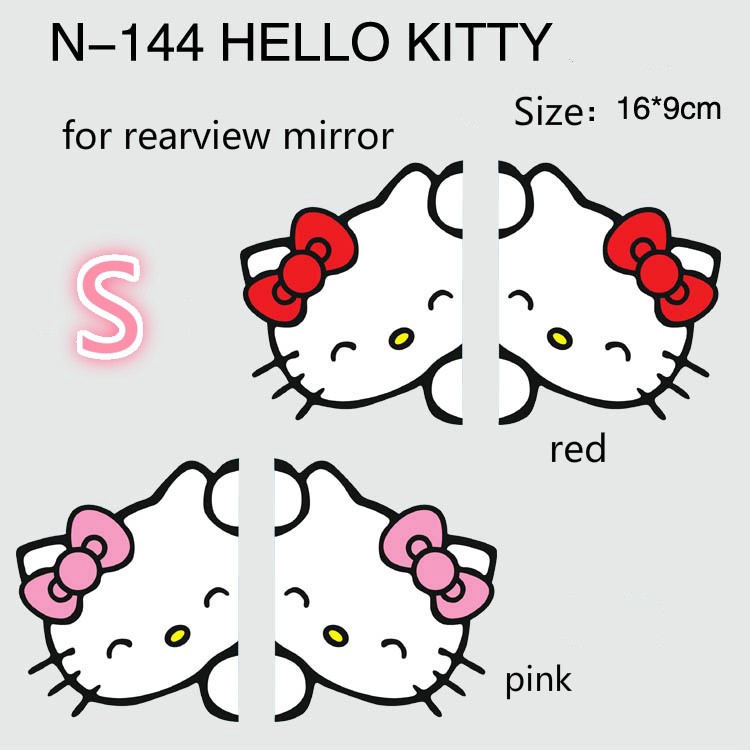 1 Cặp Sticker Hello Kitty Dán Trang Trí Xe Hơi